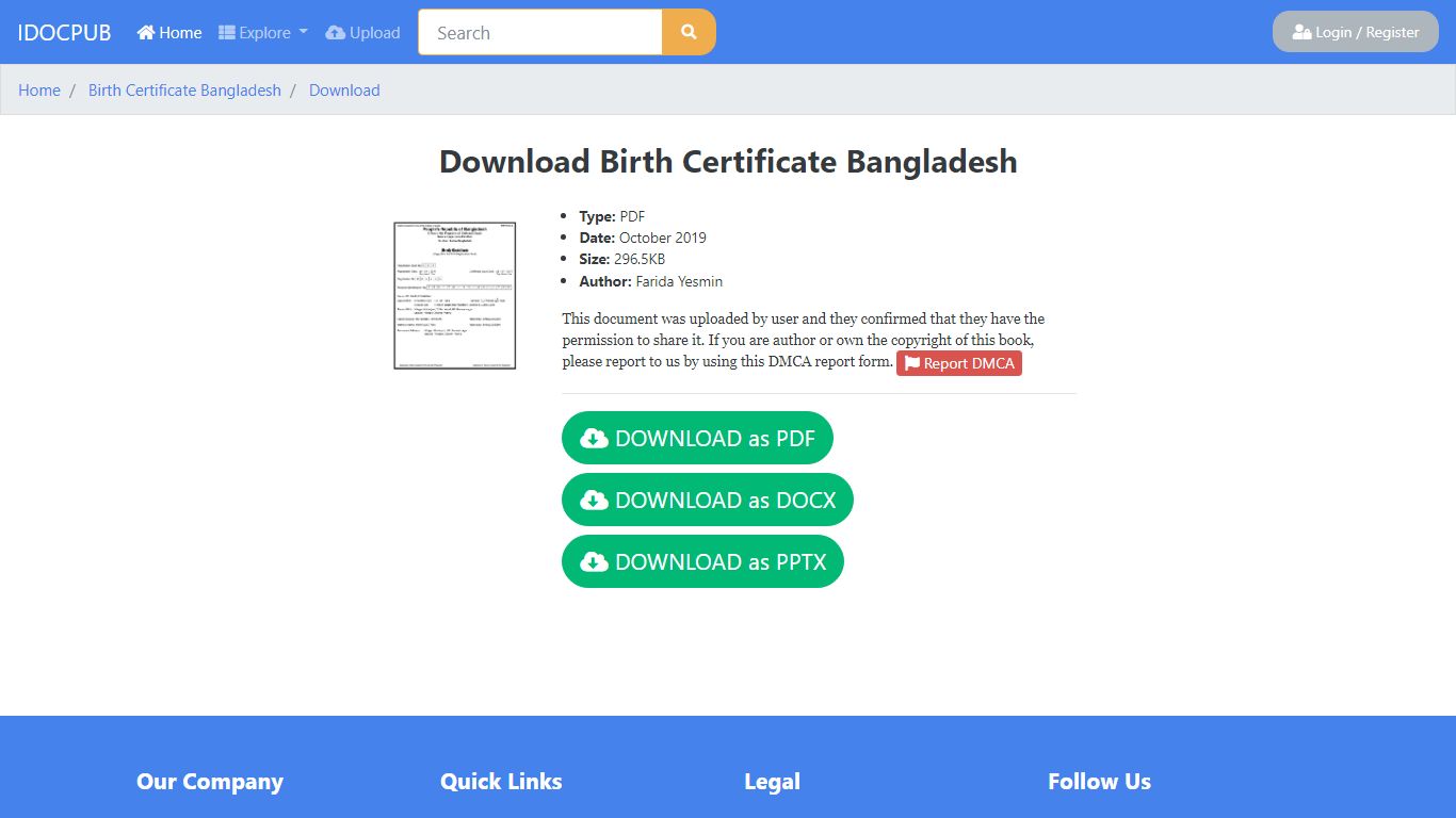 Download PDF - Birth Certificate Bangladesh [vnd578zy5jlx]